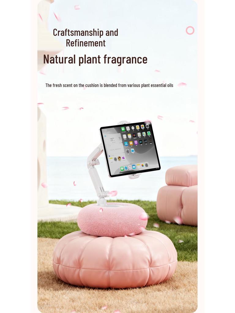 Plush Cushion Tablet & Phone Stand for Bed - Ideal for Watching Videos