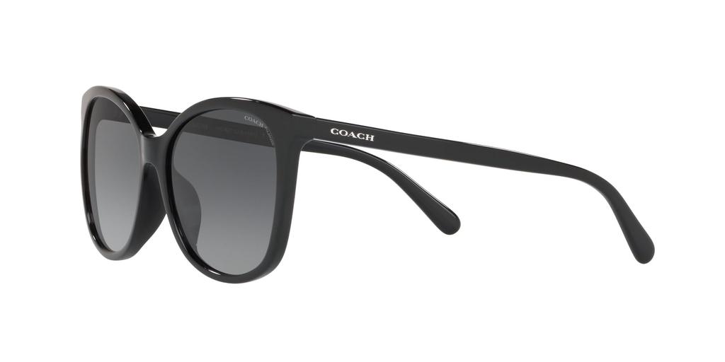Coach Sunglasses 0HC8271U POLARIZED 5002T3 GREY GRADIENT POLAR LENS 57 BLACK/DARK