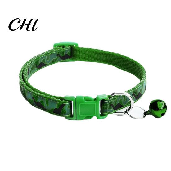 Verstellbarer Hunde-Halsband mit Tarnmuster, für Hunde, Katzen, Welpen, Glockenhalsband