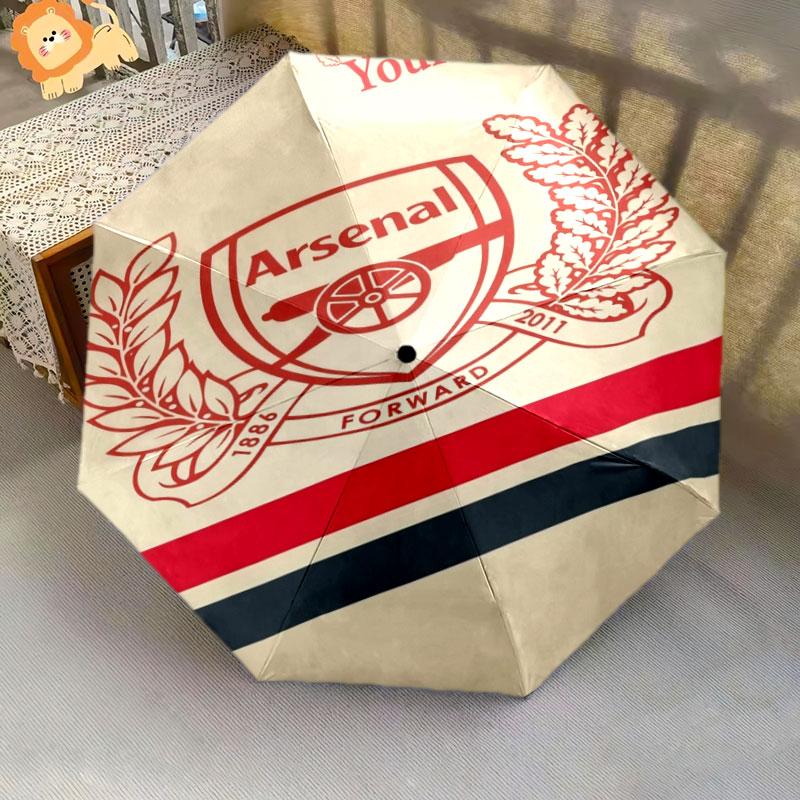 1 PC Automatic Folding Umbrella - Arsenal F Custom Name Pattern, Portable & Foldable Design with 8 Ribs, Christmas Birthday Gifts