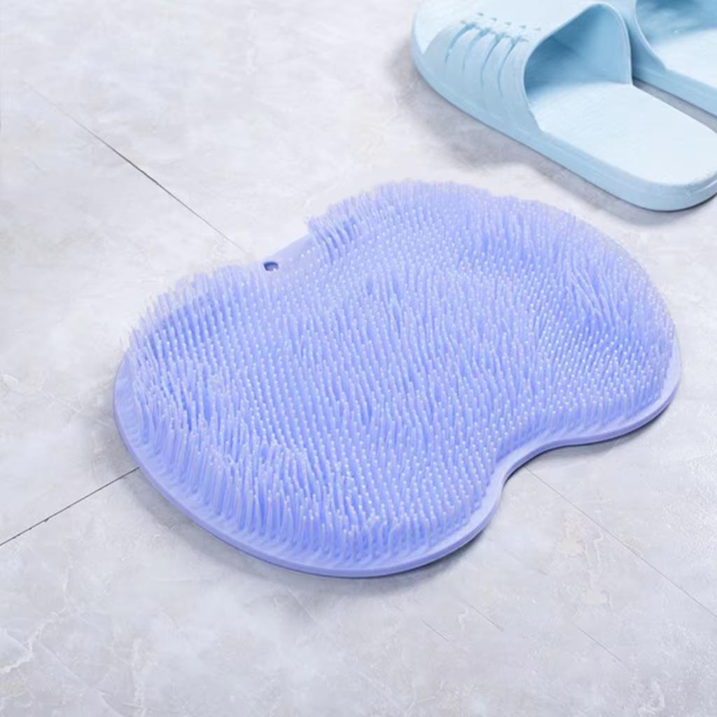 Artefatto Multifunzionale per Strofinare la Schiena Spazzola da Bagno Tappetino Antiscivolo Ventosa Strofinare la Schiena Silicone Bagno Massaggio Tappetino per Strofinare i Piedi