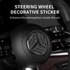 OLV5 Carbon Fiber Car Logo Steering Wheel Airbag Decal Trim Stickers Interior Accessory For Mercedes-Benz GLA CLA New C E Class 16-19