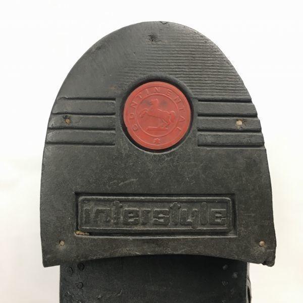 Pre-80s Agal Handmade Wooden Peg Vintage Plain Toe Black Size 26.5-27.0cm Continental Men's(USED)