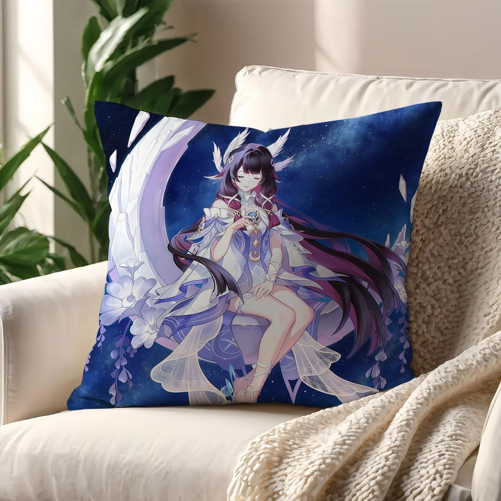 GGenshin Columbina Impact cushion cover For Pillow Printing Sofa Decoration Home Car Room Coffee Shop Office Nordic Simplicity