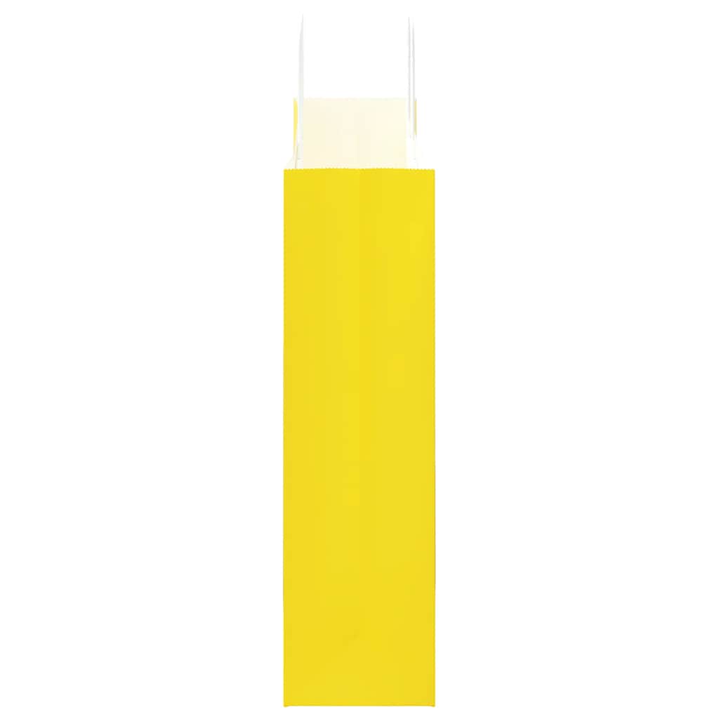 Paper Shopping Bags 250 pcs with Handles Yellow 32 x 12 x 42 cm