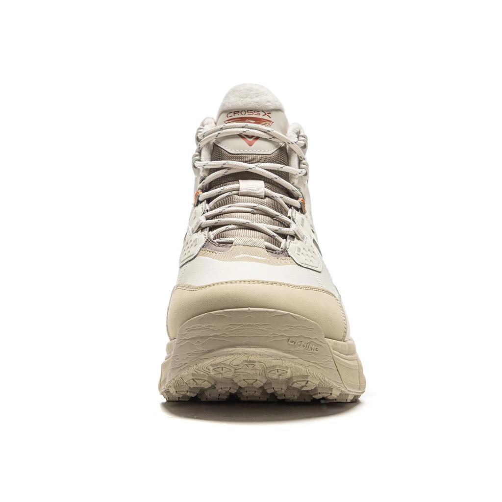 Li Ning Star Path 2 Abrasion Resistant Thermal Mid top Outdoor Shoes Unisex Gray AGLV079-4