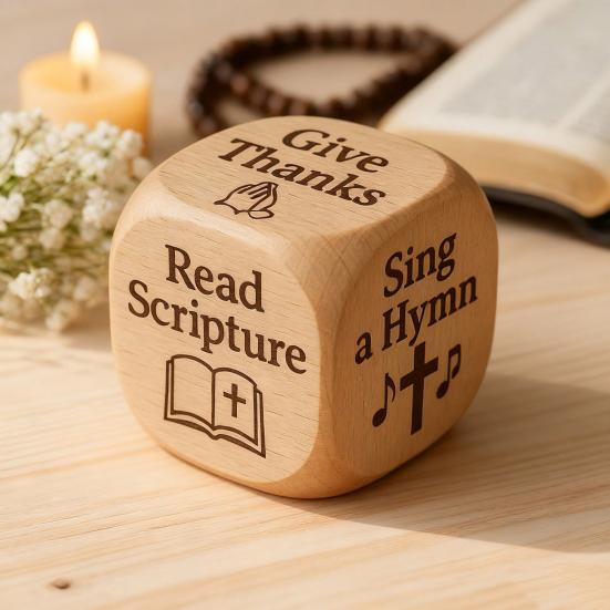 Wooden Quilting Decision Dice Office Stress-Relief Dice Funny Desk Work Dice Handmade Gag Gifts