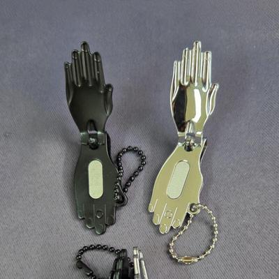 Cortauñas Mini Portátil Plegado de Manos Budista Llavero Set de 2 Artículos