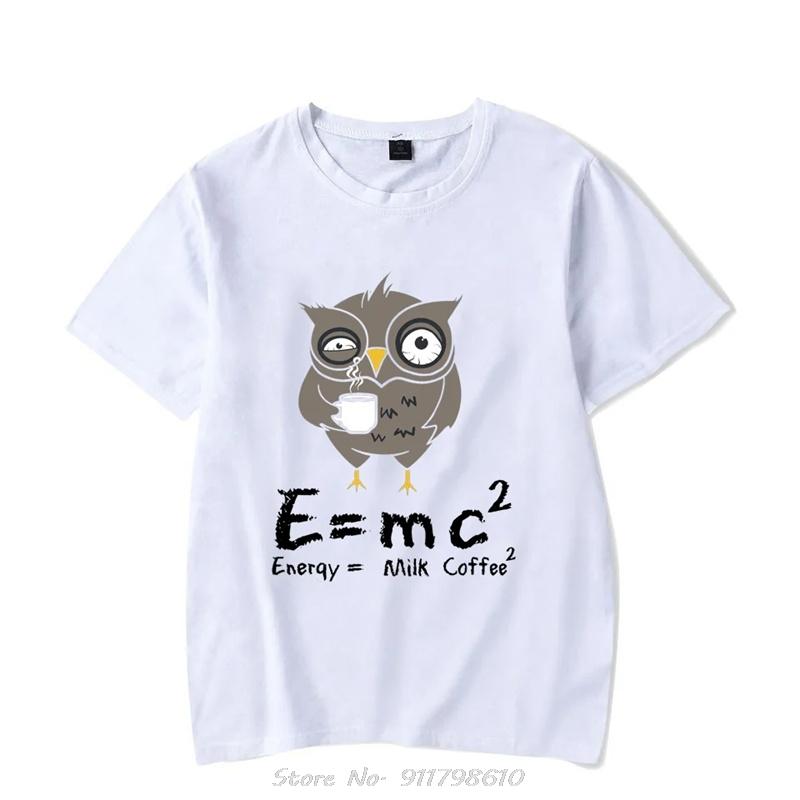Summerunisex T-shirt E MC2 Energy Milk Coffee Pattern Shirts Street Fashion Style Short-sleeve T-shirts Male Top Clothes Tees