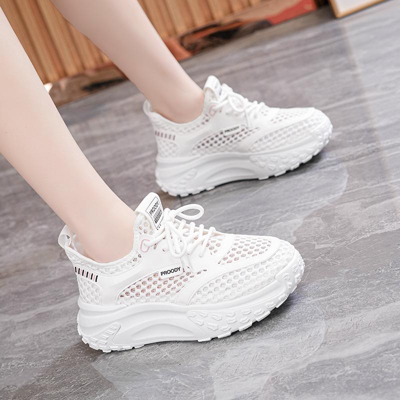 Summer Mesh Breathable Fashion Sports Running Shoes for Women Lightweight Soft Sole Shock Absorbing Casual Shoes
