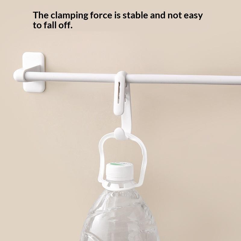 10Pcs Multifunctional Clip Kitchen Storage Hook Curtain Clip Hanging Plastic Clip Coat Clip Home Storage Hook Wall Hook