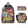Set di 3Zaini Subway Surfers per Bambini con Astucci e Portapranzo per Studenti delle Scuole Elementari Daypack