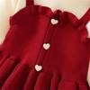 2 PZ Set Abbigliamento Bambina Autunno Inverno Vestiti Bambini Tute Nuovo Completo Neonato Completi Dolci di Compleanno per Bambine