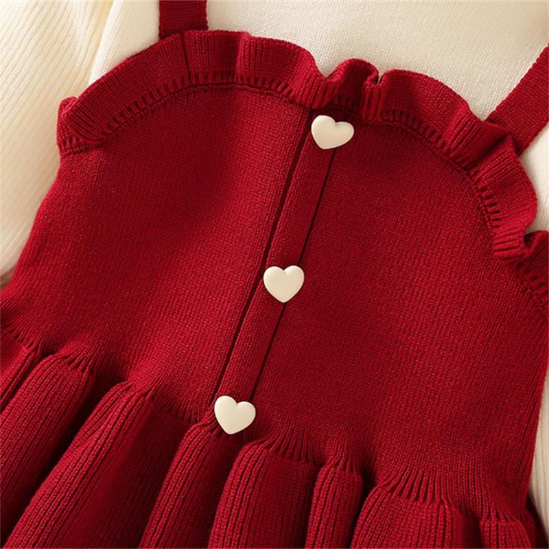 2 PZ Set Abbigliamento Bambina Autunno Inverno Vestiti Bambini Tute Nuovo Completo Neonato Completi Dolci di Compleanno per Bambine