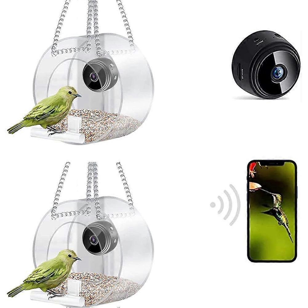 Räumungsverkauf Jetzt Intelligenter Vogelfutterspender mit Kamera, 1080P Vogelbeobachtungskamera Automatische Videoaufnahme & Bewegungserkennung Für Außen I Bird