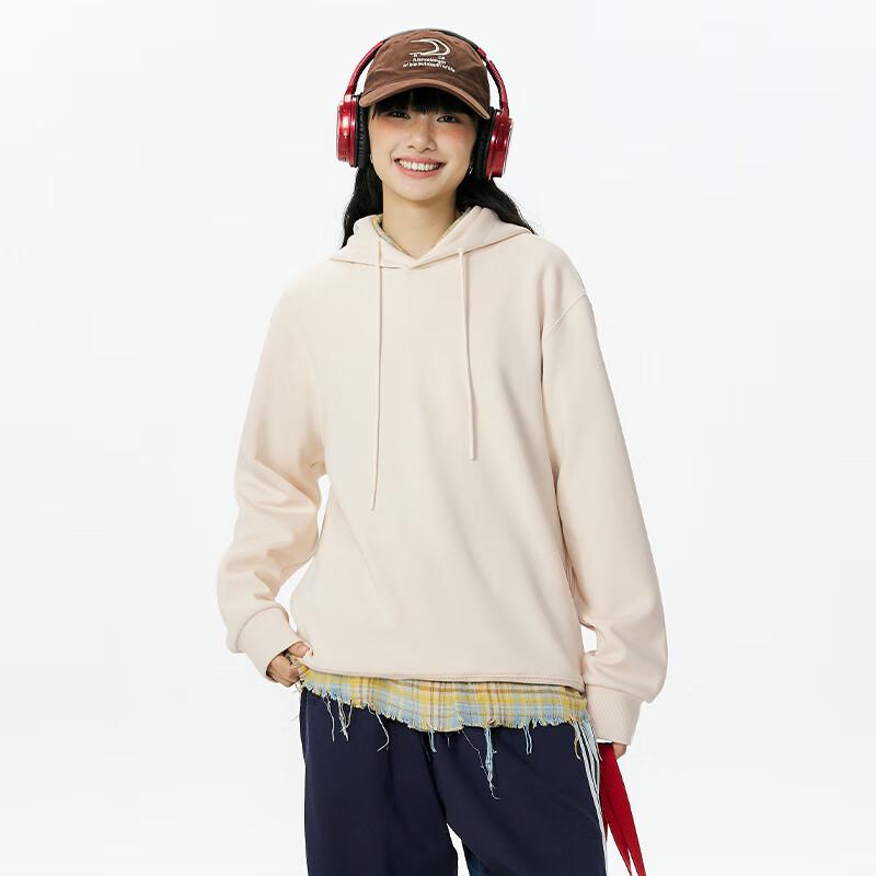 MINISO Men's Heavyweight Pullover Hoodie with Green Pine Chest Logo