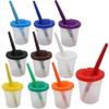 HJ Brush Washing Bucket with Lid and Portable Paint Cups 10 Brushes, Watercolor, Compact, (10 + Brushes)