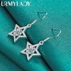 925 Sterling Silber Stern Zirkon Ohrringe Charm Schmuck