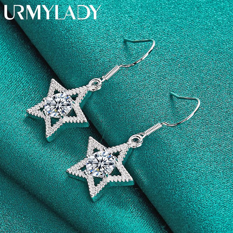 Cercei cu zirconiu din argint 925. Bijuterii