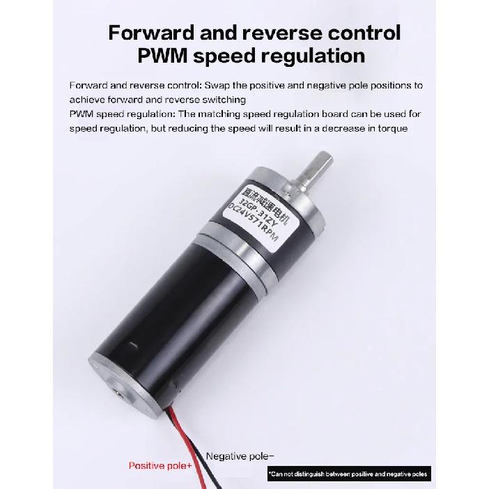 32GP-31ZY 12V 24V 11-1538RPM 32mm High Quality Planetary Gearbox Reducer Motor with Gearbox High Torque 100KG DC Brushed Motor