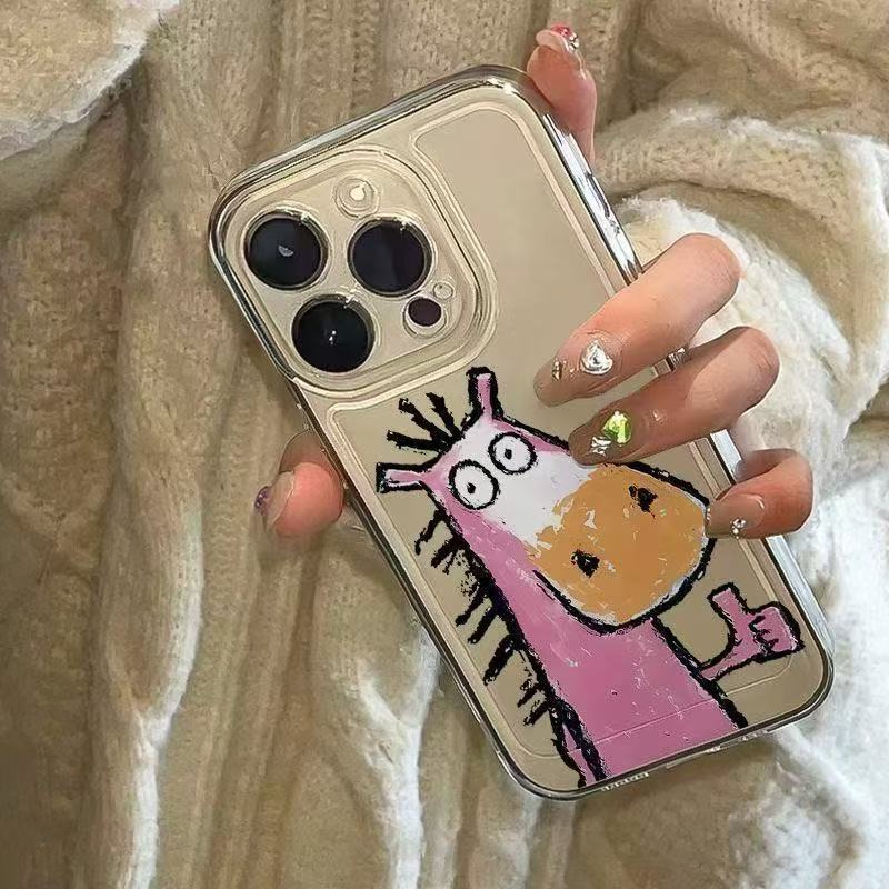 Cartoon Horse Donkey Phone Case For iPhone 17 Pro Max 16 Pro 15 Plus 14 13 Mini 12 11 16E Plus 17Air Fashion Soft Case