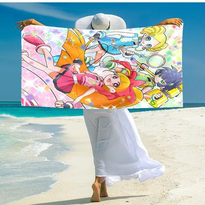 1pc Colorful Adventure Friends Microfiber Beach Towels Quick Dry Towel Sand Beach Towels Pool for Travel Swim Pool. S072101149
