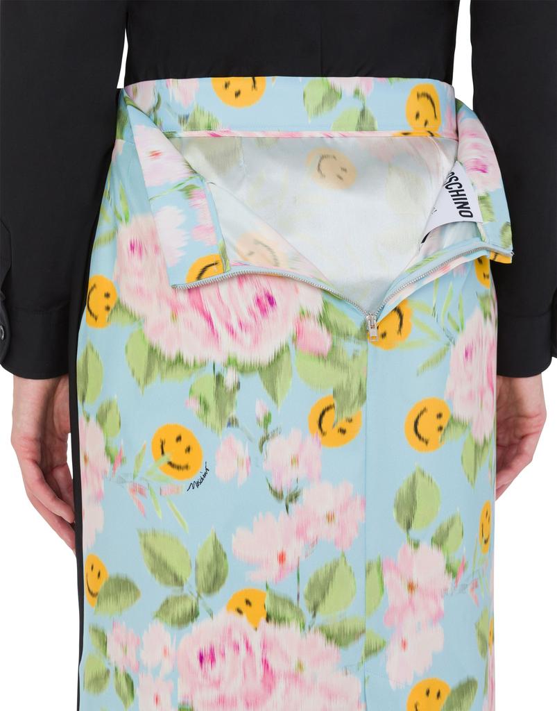Moschino Crepe And Satin Skirt