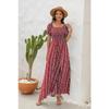 Kleider mit vertikal gestreiften Drucken, geteilter Taille, einseitiger Schulter, Urlaubs-Freizeitkleider