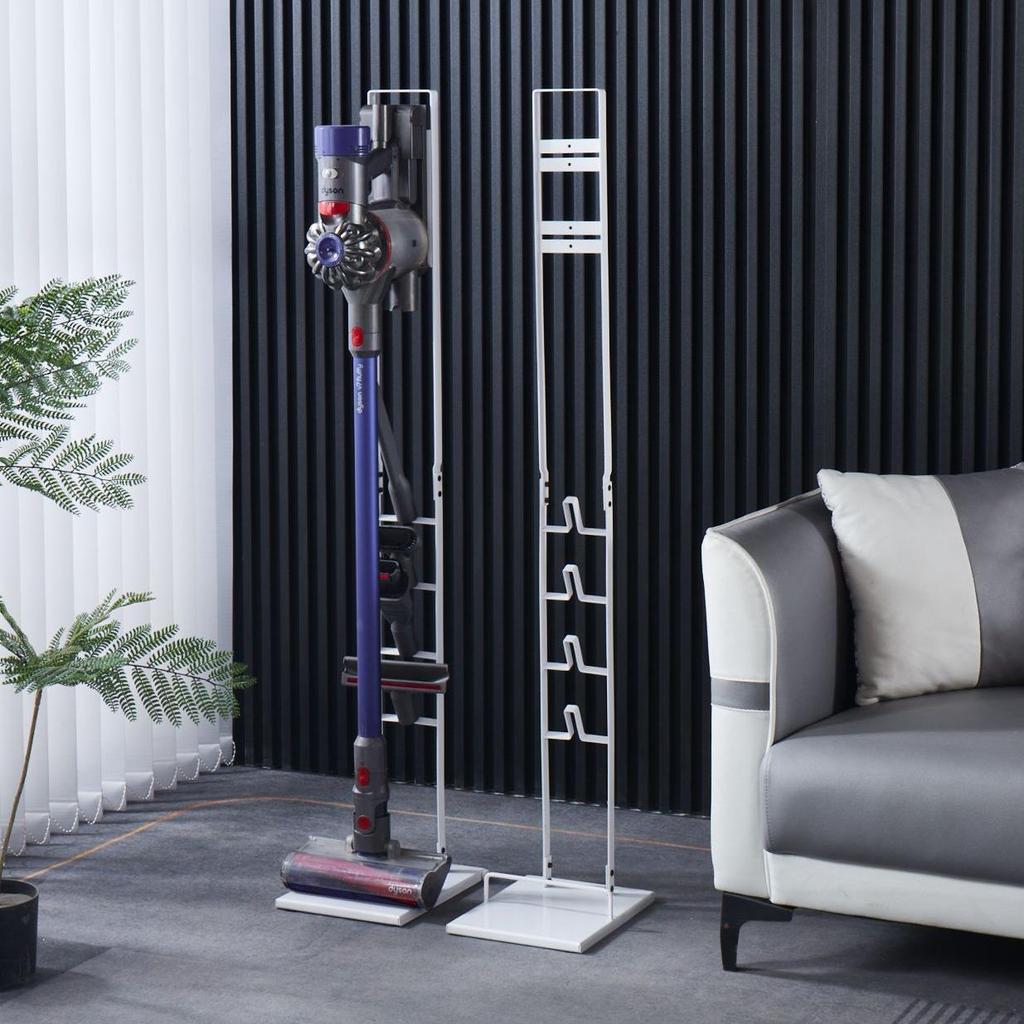 Bezprzewodowy pionowy odkurzacz i stojak do przechowywania przyborów