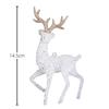 Plastic Crystal Deer Figurines Flash Elk Reindeer Christmas Miniatures Home Office Decoration Birthday Cake Dessert Ornaments