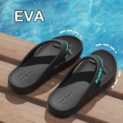 Men's Beach Flip Flops EVA Soft Sole Non Slip Slippers Fashion Sandals Man Indoor Home Bath Slipper Outdoor Casual Fishing Shoes