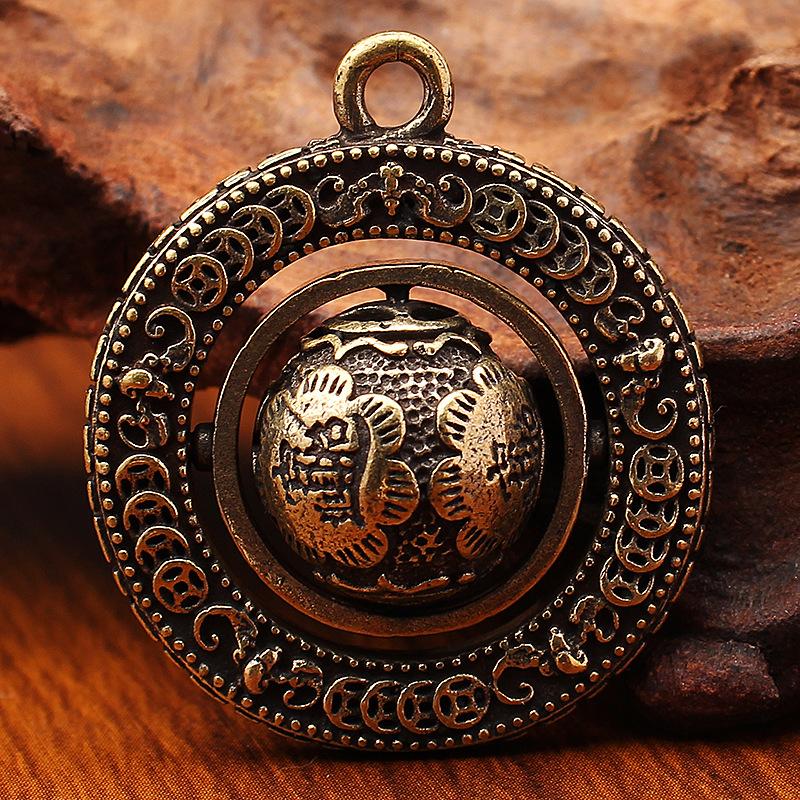 

Латунь приходит и уходит, ретро креативный брелок-подвеска для ключей в виде автомобиля, мужская подвеска для сумки, уличный ларек, мелкие медные изделия.