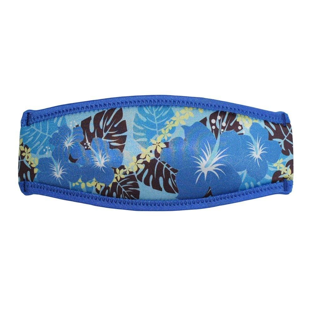 

SeaCanary Чехол на ремешок маски для снорклинга и дайвинга Гавайский гибискус синий синий