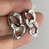 925 Sterling Silver Vintage Earrings For Women Trendy Simple Retro Chain Earring Jewelry Prevent Allergy Party Accessories Gift