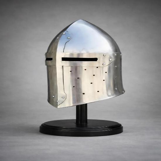 Templar Great Helm Medieval Crusader Knight Helmet Wearable Steel Armor Handmade LARP Cosplay Gift
