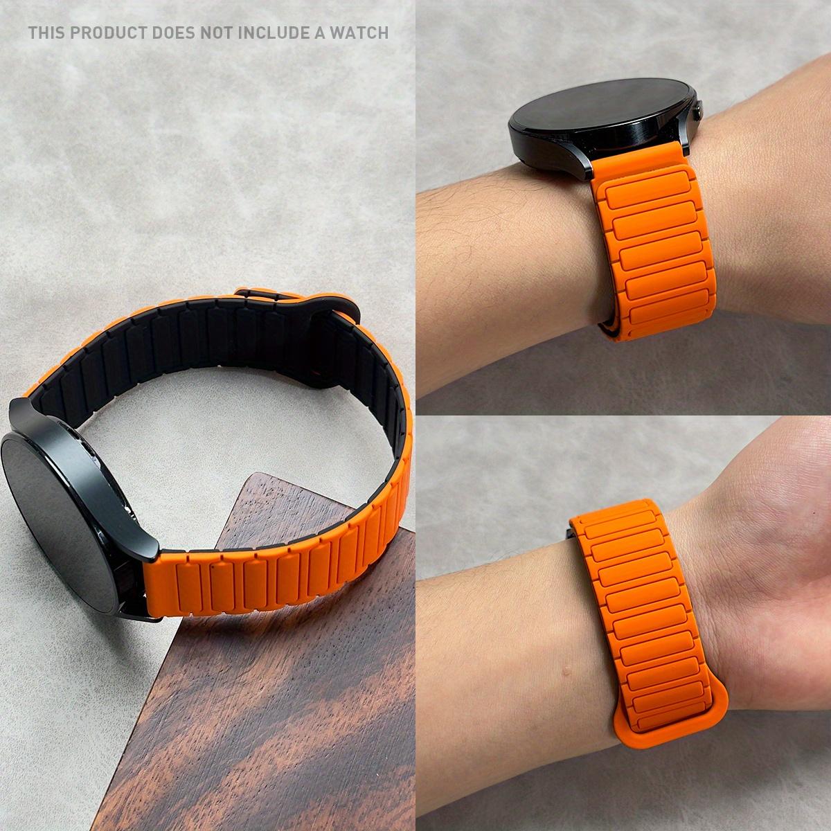 

Wave Pattern Magnetic Strap for Huawei GT5/5 Pro/4/3/3 Pro Comfortable Flexible Smartwatch Replacement Fitness Watch Band 18mm оранжевый