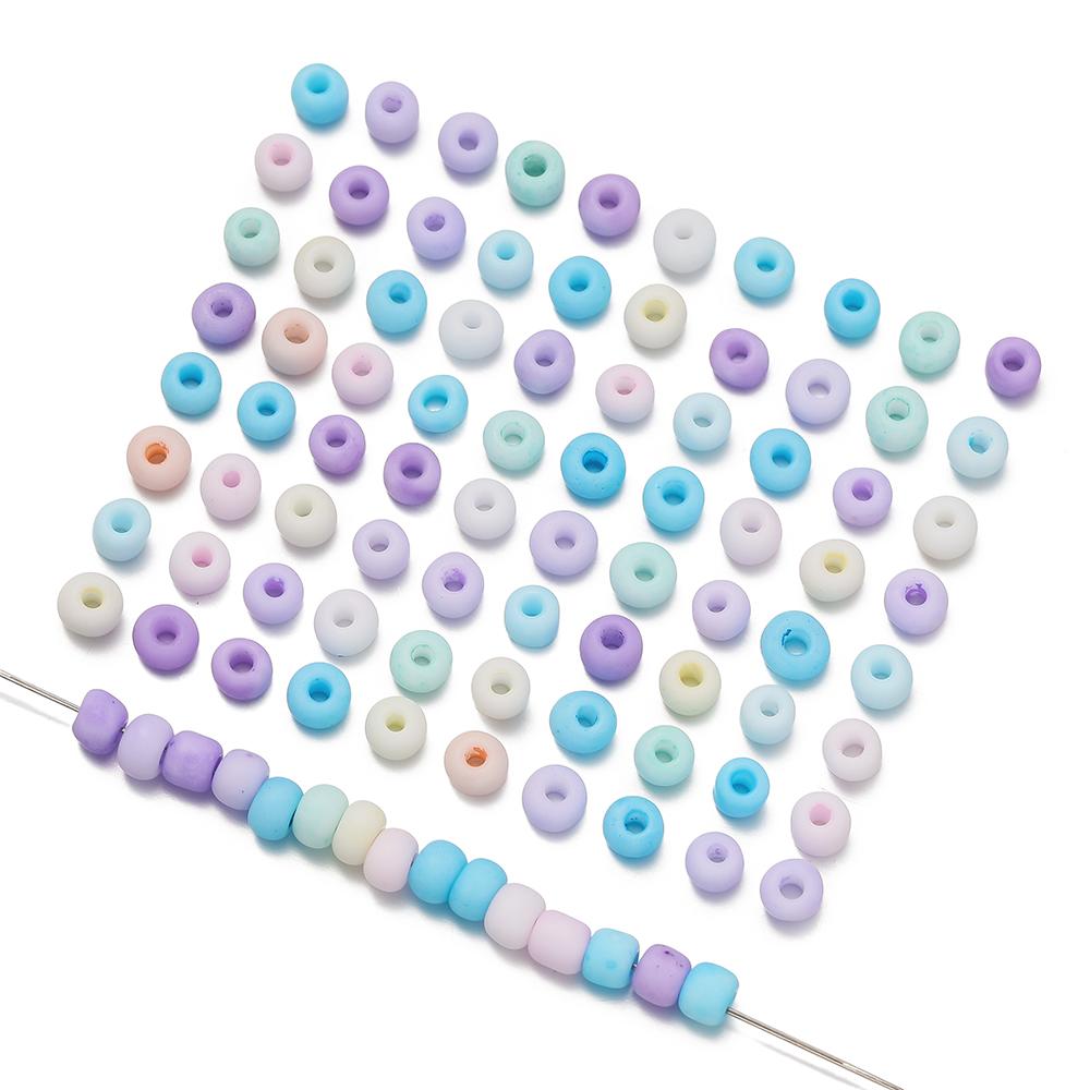 300pcs/lot 3mm/4mm Cream Rice Glass Beads DIY Necklace Earrings Bracelet Handmade Accessories Jewelry Matte Beaded