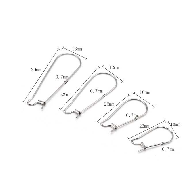 Nice Stainless Steel Ear Hook Assembly DIY Titanium Steel Earrings Findings 18k Gold-plated Earring Decorative Hardware