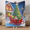 1Pc Christmas Night Scene Blanket Soft And Comfortable Casual Warm Camping Travel Christmas Halloween Gift M921203