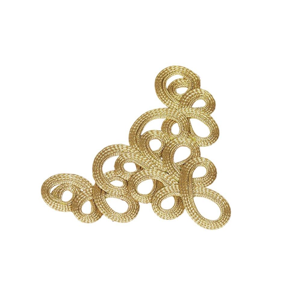 Golden Chinese Frog Buttons Flower Fastener Tang Suit Buttons  Handcraft Accessories