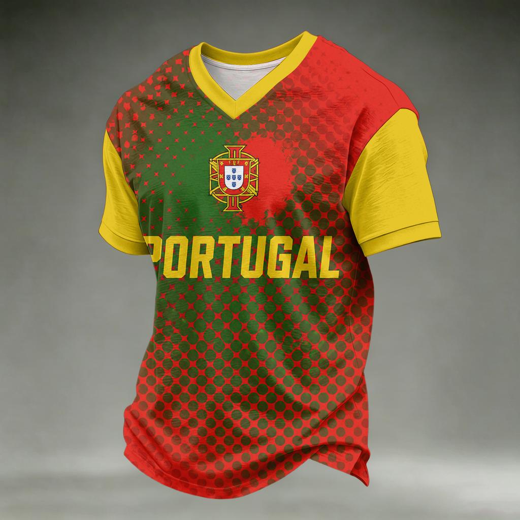 Men's and Boys' Printed Soccer Fan Support T-Shirt for Day and Casual Wear