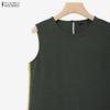 ZANZEA Women Sleeveless Vest Tops and Long Pants Casual Two Piece Suit Sets