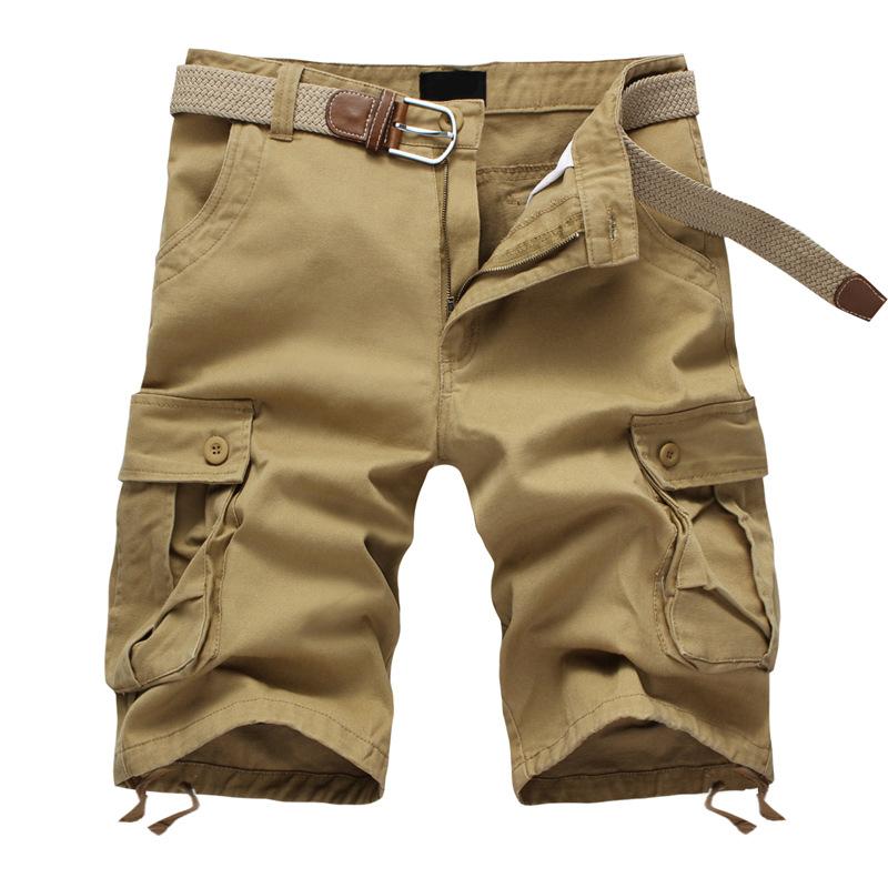 Men s Minimalist Aesthetic Durable Cotton Blend Shorts 29 хаки