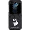 Karl Lagerfeld Klhczf5Sapchnpk Z Flip5 F731 Hardcase Black/Black Saffiano Monogram Choupette Pin