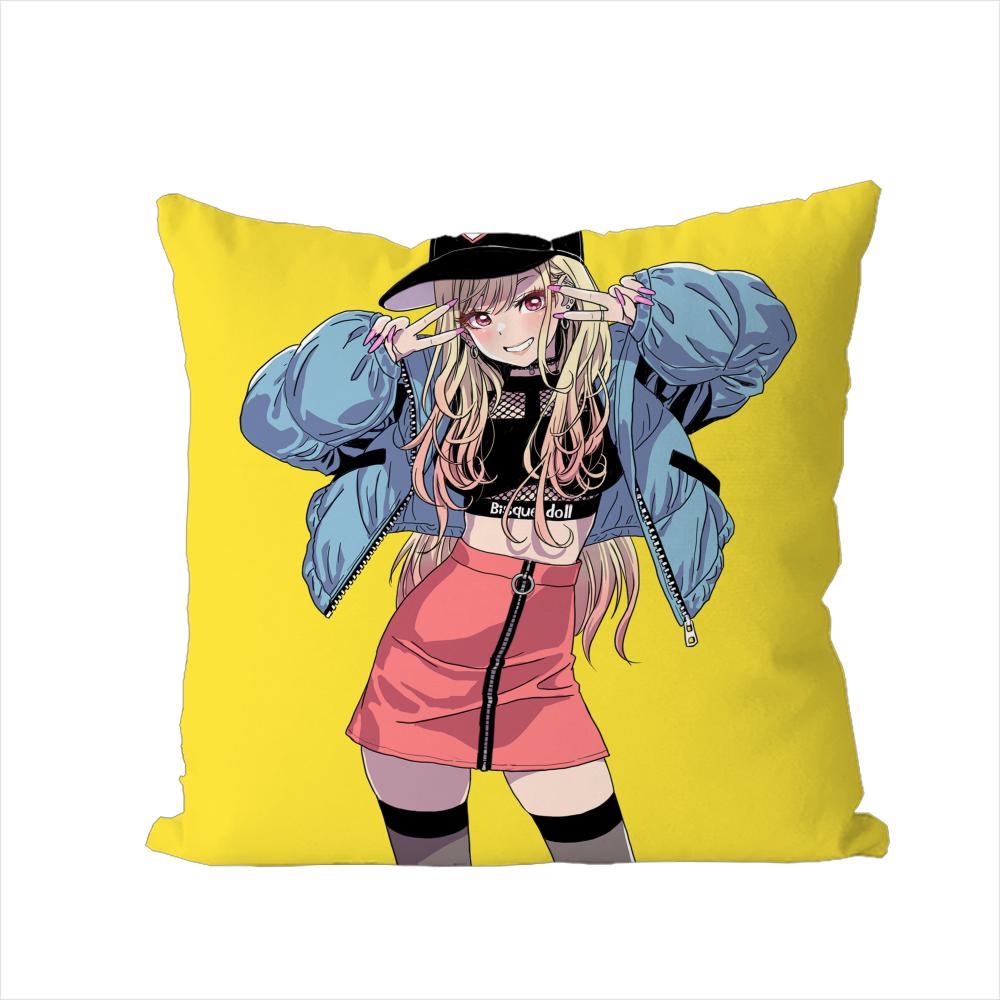 Kitagawa Marin Pillow Case For Car Sofa Decorative Home Doublesided Print Plush Square Throw Pillow Cushion Cover