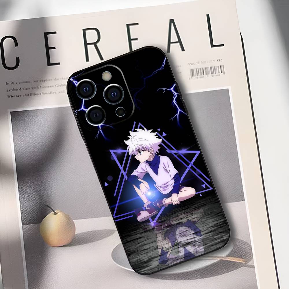 K-Killua Zoldyck H-Hunter X Hunter Handyhülle Für iPhone 17,16,15,14,13,12,11 Plus,Pro Max,XS,Weiche Schwarze Hülle