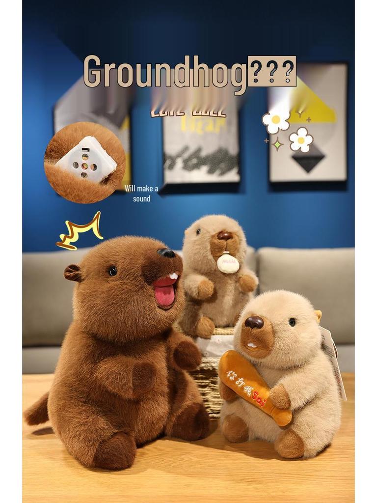 Nezha Groundhog Plush Toy: Children's Pillow and Soothing Doll Birthday Gift