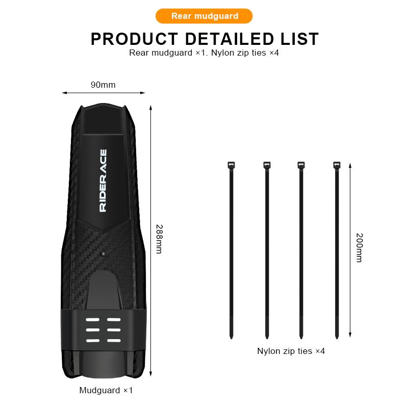 RIDERACE Bicycle Fender For MTB Mountain Bike Mudguard Front Rear Tire Wheel Fender Road Cycling Mud Guard Cycling Accessories