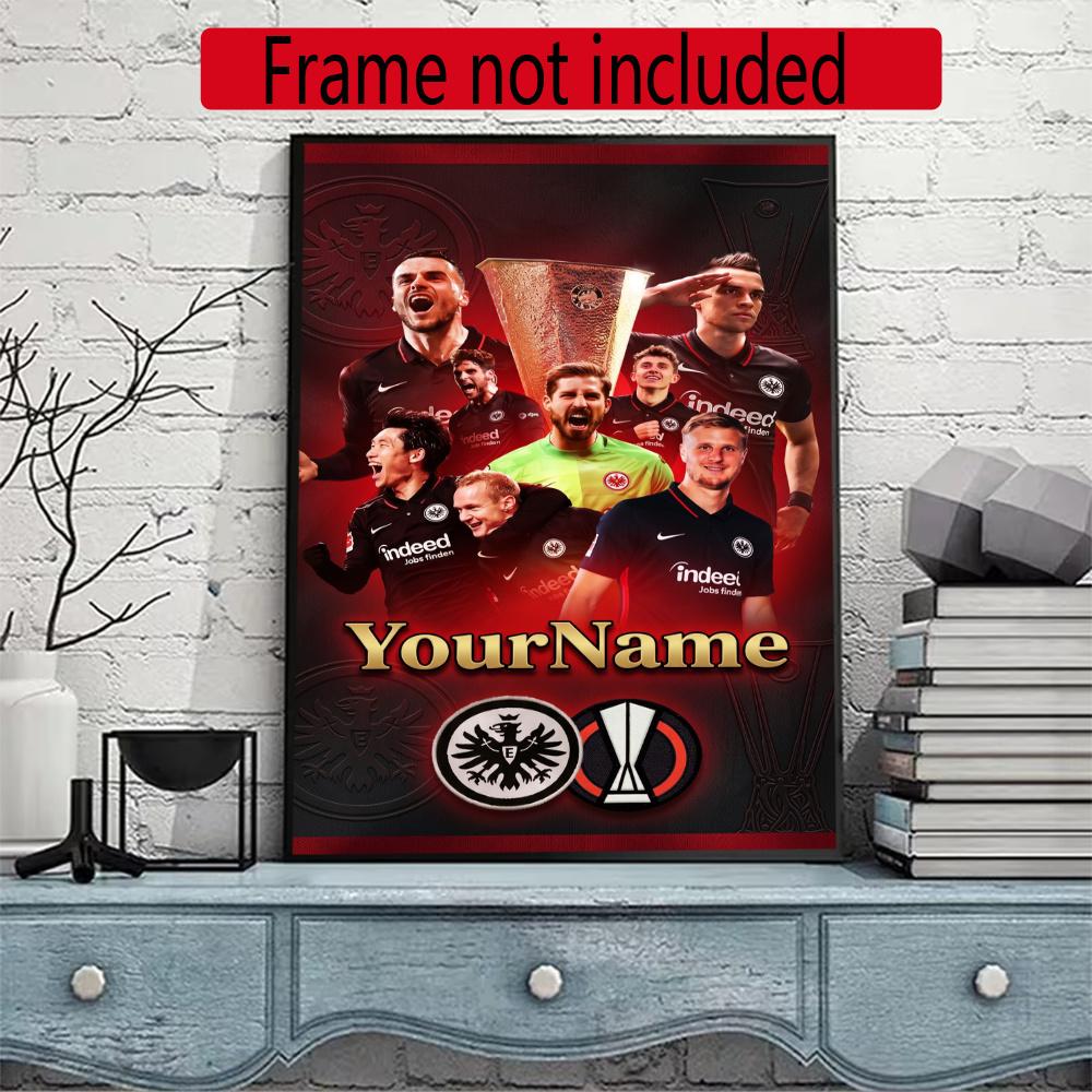 Eintracht Frankfurt Customize Your Name Diamond Painting Round Diamond Rhinestones Mosaic Diamond Embroidery Wall Paintings Rhinestones Gift Frameless