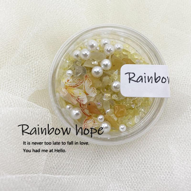 

Super Fairy Gas Nail Art Material Package Combination Crystal Transparent Gravel Natural Stone Diy Wearing Nail Jewelry Nail Patch
